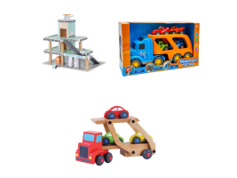 Spielzeugfahrzeuge, Eisenbahn, Gebäude