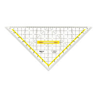 ARISTO TZ-Dreieck 22,5 cm mit Griff, Facette an Hypotenuse, Tuschenoppen (AR1650/3)