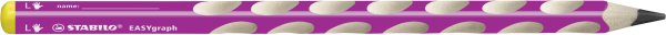 Ergonomischer Dreikant-Bleistift für Linkshänder - STABILO EASYgraph in pink - Einzelstift - Härtegrad B
