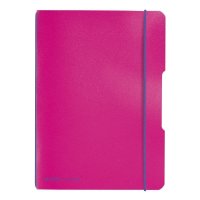 herlitz my.book flex Notizheft A5 40 Blatt kariert pink