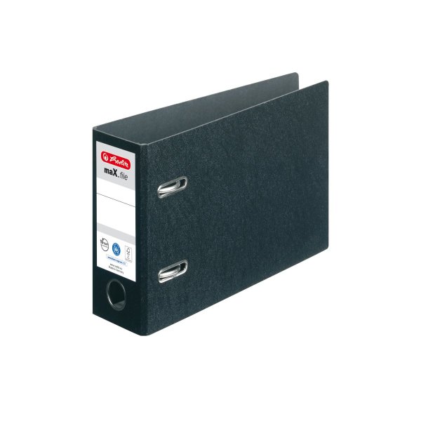 herlitz Ortdner maX.file Hartpappe A5 quer 75mm schwarz