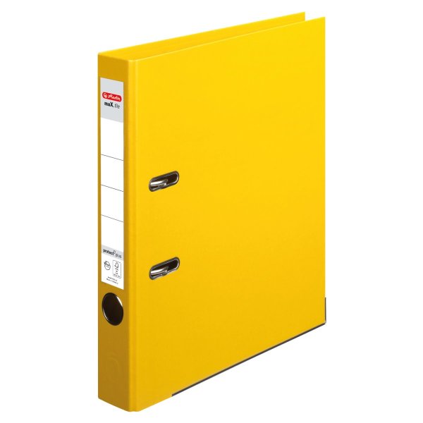 herlitz Ordner maX.file protect+ A4 50mm gelb