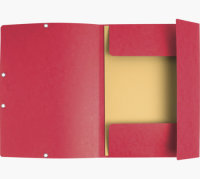 EXACOMPTA Dreiflügelmappe mit Gummizug A4 rot