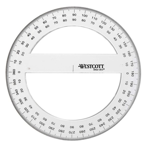 WESTCOTT uhlomer celý kruh 360 stupňov, 150 mm