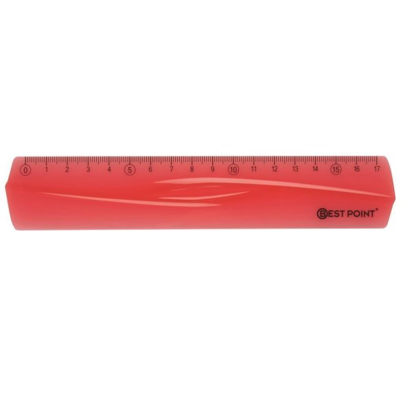 Bestpoint flexibles Lineal 15cm rot