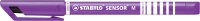 Fineliner mit gefederter Spitze - STABILO SENSOR M - medium - 4er Pack - hellgrün, türkis, pink, lila