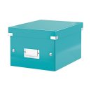 LEITZ Ablagebox Click &amp; Store WOW, DIN A5, eisblau