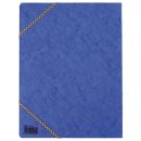 DONAU Gummizug / Dreifl&uuml;gelmappe A4 Pressspan blau