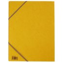 DONAU Gummizug / Dreifl&uuml;gelmappe A4 Pressspan gelb
