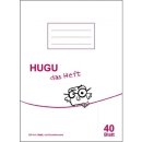 HUGU Schulheft  A4 glatt mit Korrekturrand - 40 Blatt
