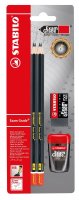 Bleistift-Set - STABILO Exam Grade Bleistift - Härtegrad HB - 4er Pack - inklusive Spitzer und Radiergummi