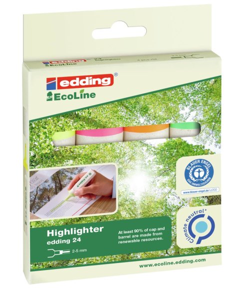 edding 24 EcoLine Textmarker 4er