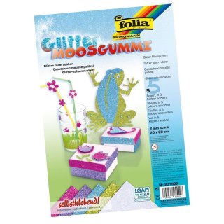 Buchstaben folia Moosgummi Glitter-Sticker
