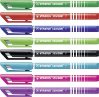 Fineliner mit gefederter Spitze - STABILO SENSOR F - fein - 8er Pack - mit 8 verschiedenen Farben