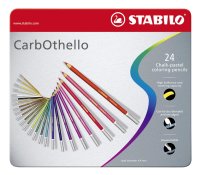 Pastellkreidestift - STABILO CarbOthello - 24er Metalletui - mit 24 verschiedenen Farben