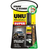 UHU Alleskleber SUPER Strong & Safe, 7 g, auf Blisterkarte