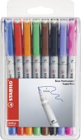 Folienstift - STABILO OHPen universal - wasserlöslich superfein - 8er Pack - mit 8 verschiedenen Farben