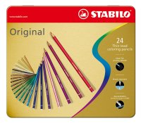 Premium-Buntstift - STABILO Original - 24er Metalletui - mit 24 verschiedenen Farben