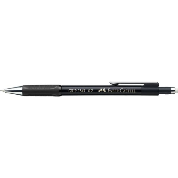 FABER-CASTELL Druckbleistift GRIP 1347, metallic-schwarz