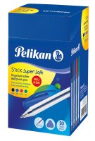 Pelikan Kugelschreiber STICK super soft, farbig sortiert 50er Pack