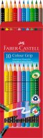 FABER-CASTELL Dreikant-Buntstifte Colour GRIP, 10er Etui...