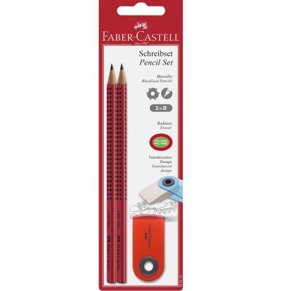 FABER-CASTELL Schreibset 3-teilig SLEEVE rot