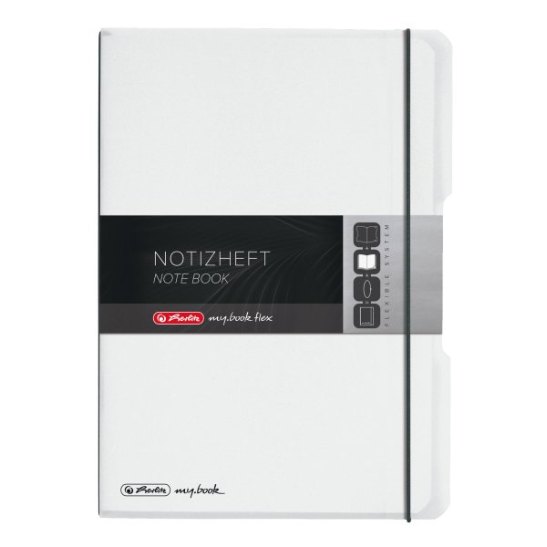 herlitz my.book flex Notizheft A4 2 x 40 Blatt liniert/kariert transparent