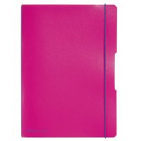 herlitz my.book flex Notizheft A4 2 x 40 Blatt liniert/kariert pink