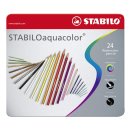 Aquarell-Buntstift - STABILO aquacolor - 24er Metalletui...