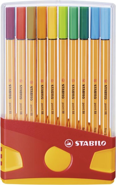 Fineliner - STABILO point 88 - ColorParade - 20er Pack - mit 20 verschiedenen Farben
