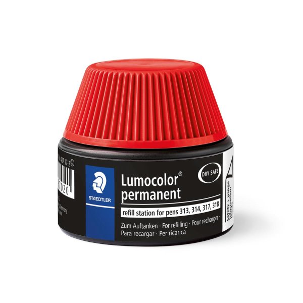 STAEDTLER Lumocolor 487 17 Nachfülltinte für Lumocolor permanent rot