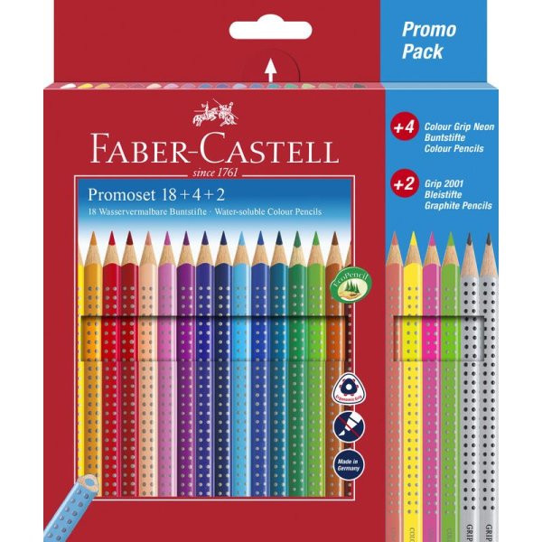 FABER-CASTELL trojhranné farbičky Colour GRIP - 18 ks