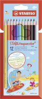 Aquarell-Buntstift - STABILO aquacolor -12er Pack - mit...