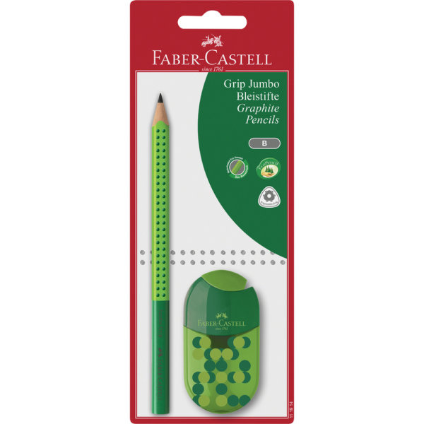 FABER-CASTELL  súprava písacích potrieb Jumbo GRIP Two Tone - zelená