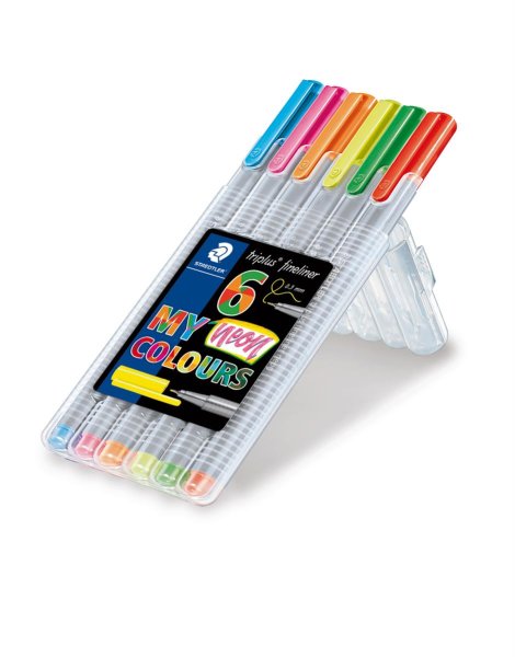 STAEDTLER 334 triplus Fineliner 6er Box "My neon colours"