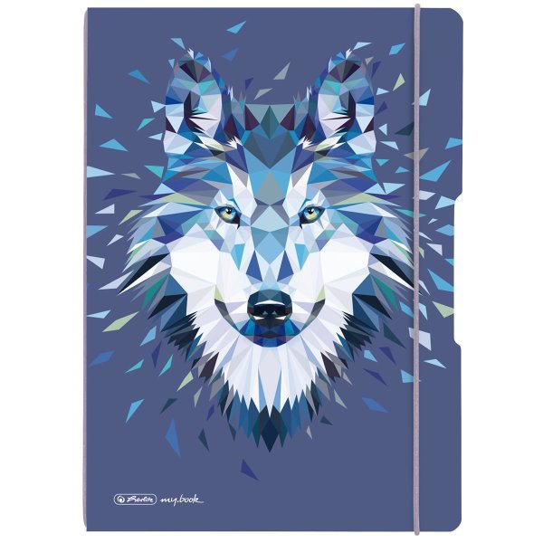 herlitz my.book flex Notizheft A5 40 Blatt punktiert Wild Animals Wolf