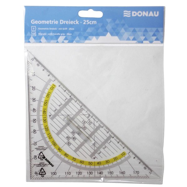 DONAU geometrický trojuholník 25 cm - s držadlom