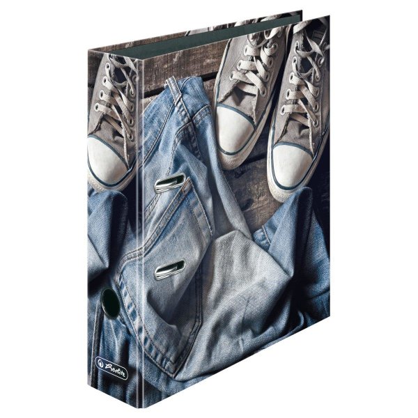 herlitz Motivordner maX.file Jeans Shoes 8 cm, DIN A4
