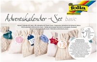 folia Adventskalender-Set BASIC, Stoffbeutel, 49-teilig
