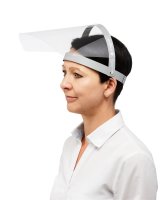 DURABLE Gesichtsvisier für Schutz vor Spritzern und Tröpfchen, , mit anpassbarem Stirnband, hochklappbar & desinfizierbar