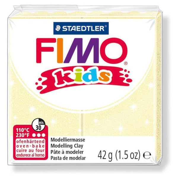 FIMO kids Modelliermasse, ofenhärtend, pearl-hellgelb, 42 g