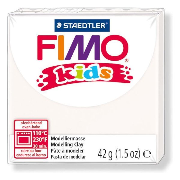 FIMO kids modelovacia hmota, tvrdnúca v rúre, 42 g - biela