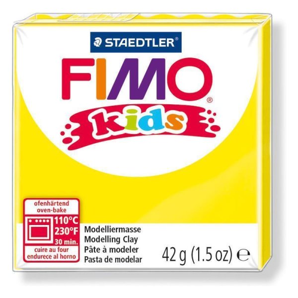 FIMO kids Modelliermasse, ofenhärtend, gelb, 42 g