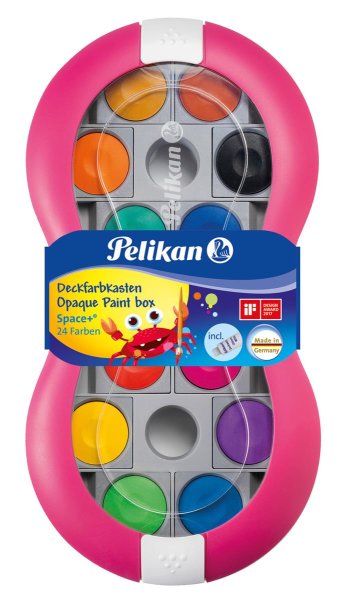 Pelikan Deckfarbkasten Space+, 24 Farben, pink