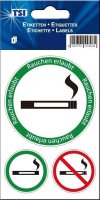 TSI Aufkleber "Rauchen erlaubt / verboten"