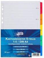 TSI folienverstärkte Kartonregister 5-teilig DIN A4