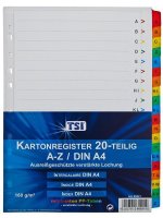 TSI folienverstärktes Kartonregister 20-teilig A-Z...