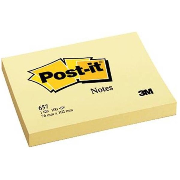 Post-it Haftnotizen, 102 x 76 mm, gelb