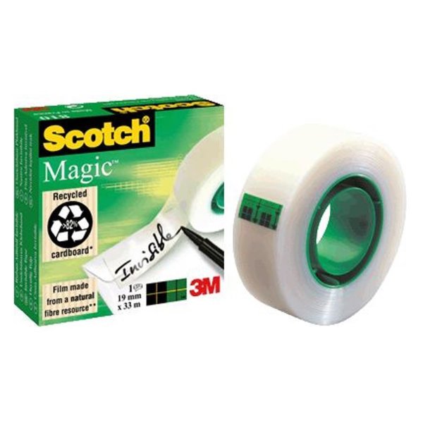 3M Scotch Klebefilm Magic 810, unsichtbar, beschriftbar 19 mm x 33 m