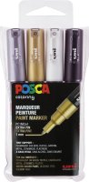 POSCA Acryl Marker PC-1MC Feine Spitze 0,7 - 1,0mm, 4er Set
